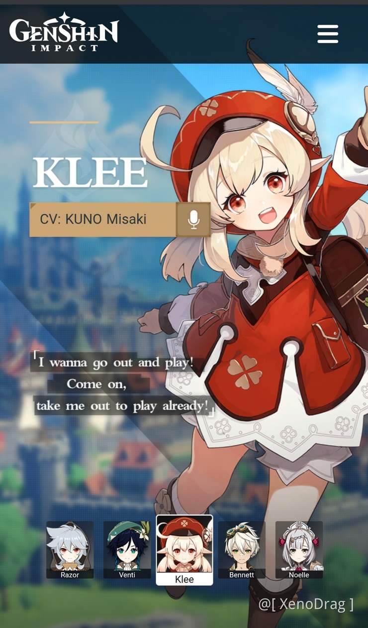 Info Of Character Klee Genshin Impact Official Community Info Of Character Klee Genshin Impact Official Community