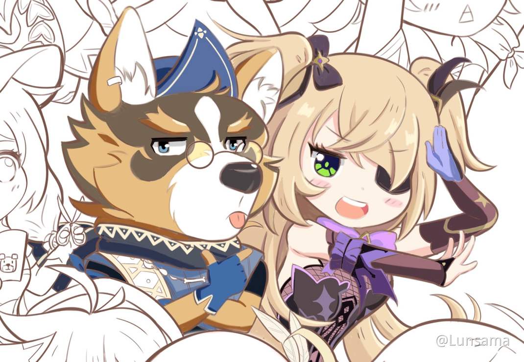 Weird Teammates Fischl With My Oc Furry Genshin Impact Official Community