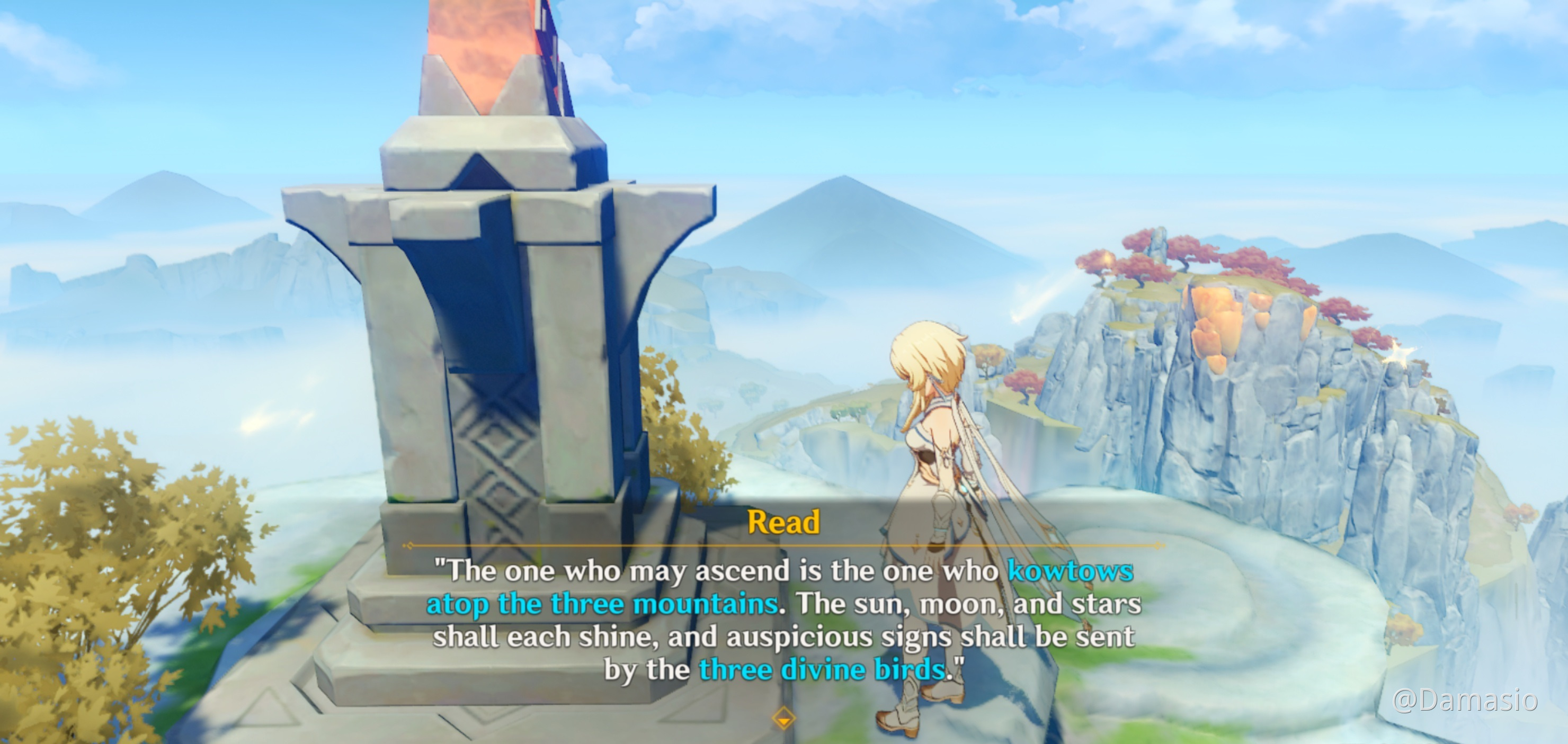 Location of the Three Divine Birds at Qingyun Peak in Liyue Genshin