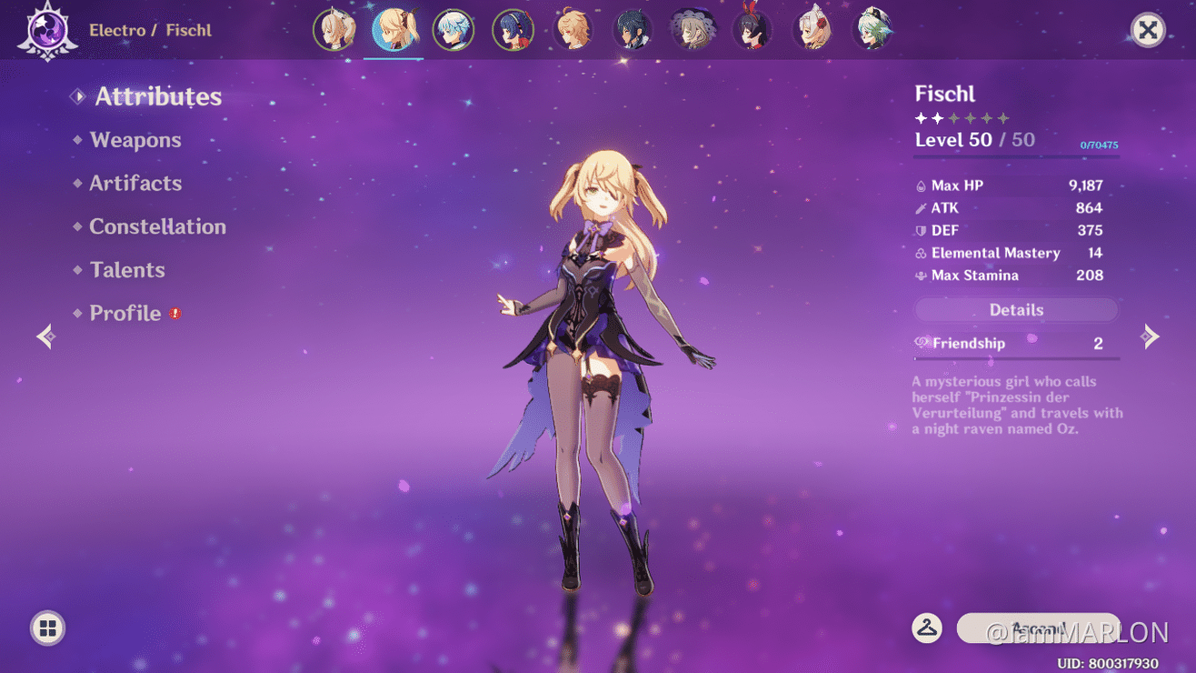 Current Build Fischl Support Dps Player Community