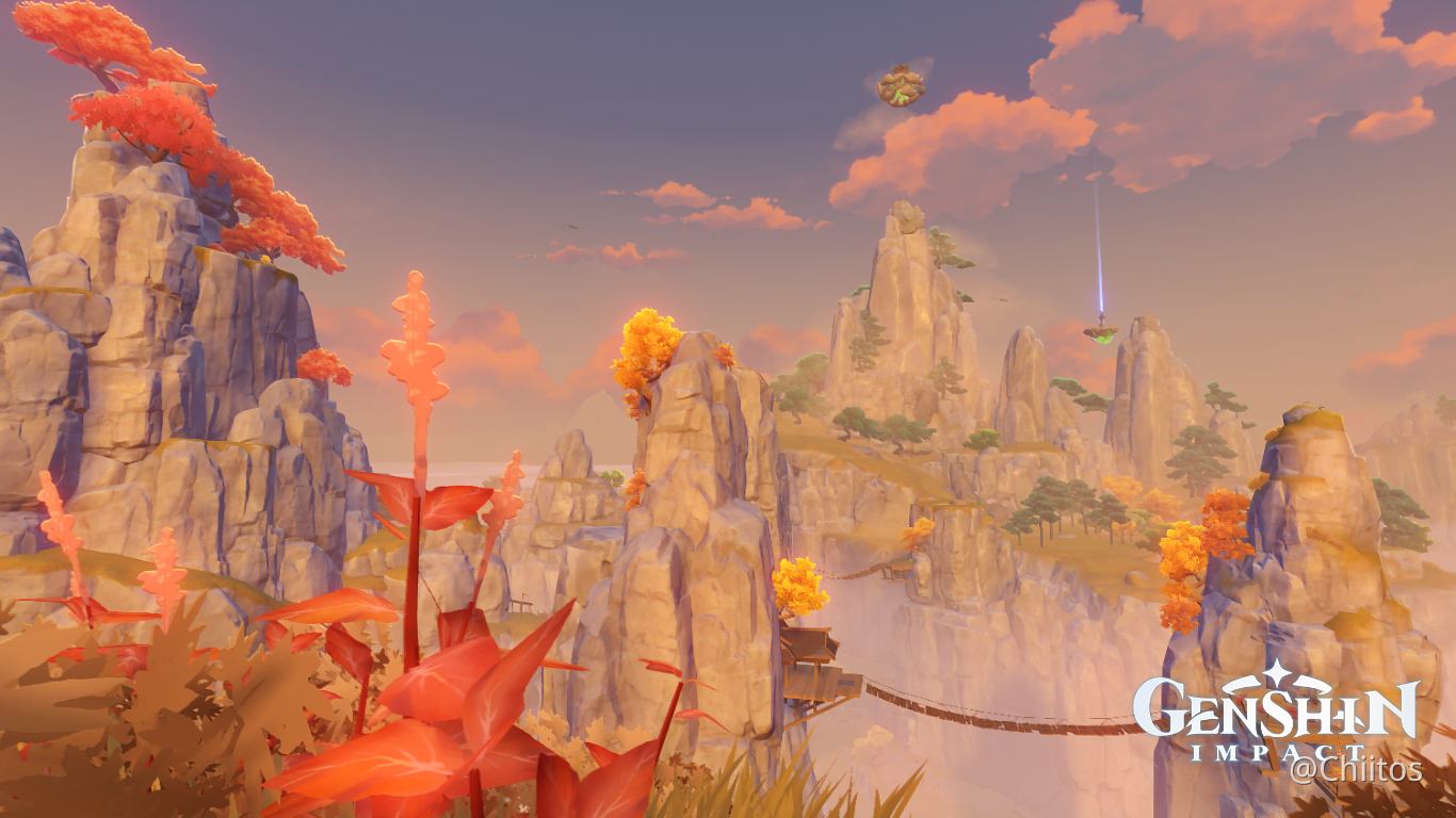 Screenshots of the landscape in Liyue Genshin Impact HoYoLAB