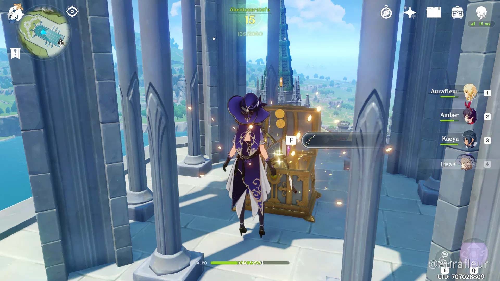 hidden luxury chest in the cathedral tower of Mondstadt Genshin Impact