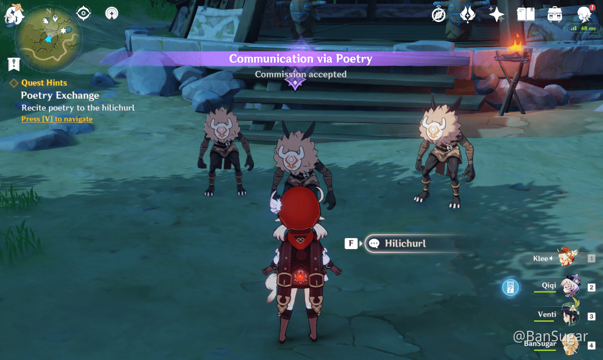 Poetry exchange genshin