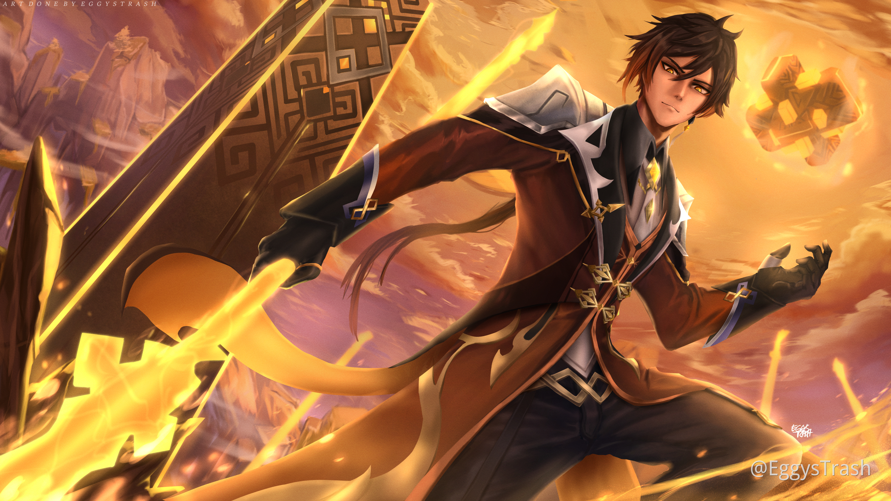 Vago Mundo Zhongli Fanart Genshin Impact Official Community