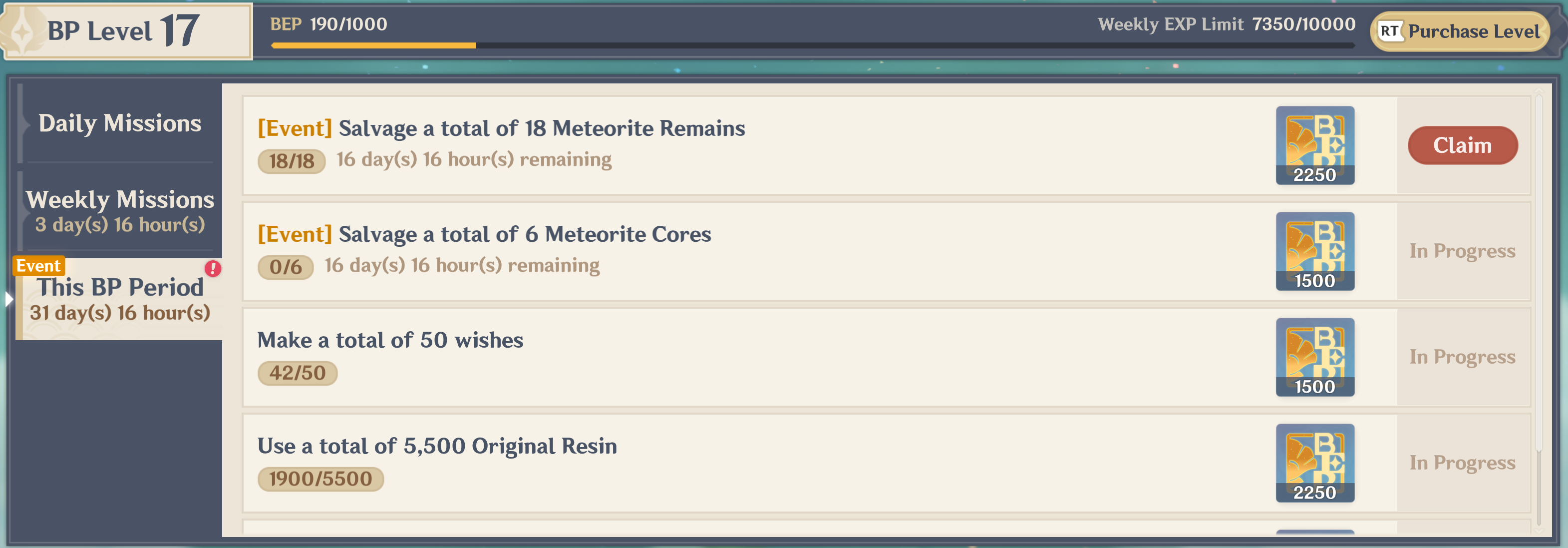 Does Battle Pass Exp Cap Carry over to Next Week? Genshin Impact HoYoLAB