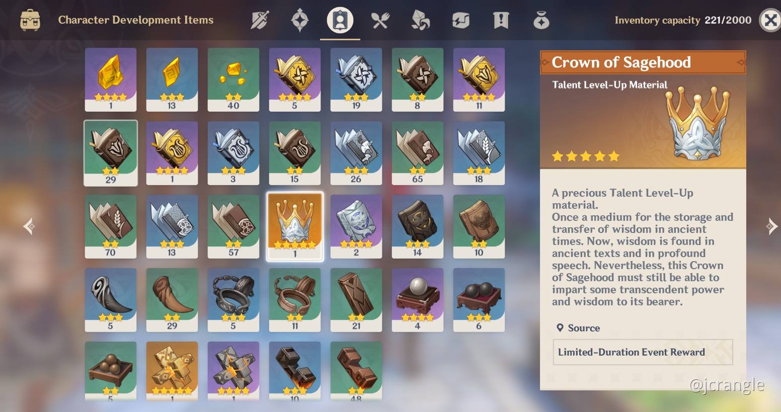 Unable to use crown of sagehood Genshin Impact HoYoLAB