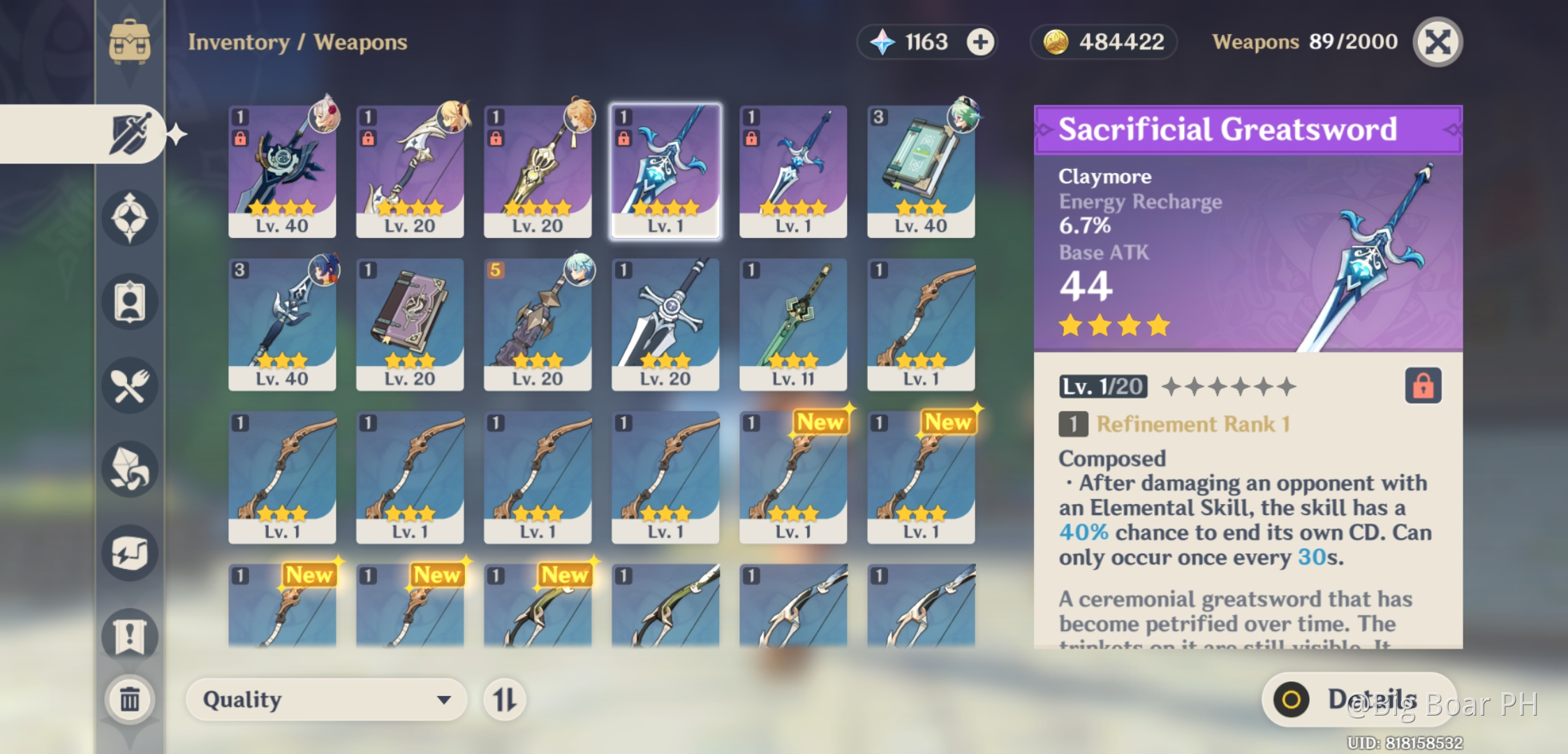 OWUUUUUU Which Characters Are Best To Have These Sacrificial Weapons Genshin Impact 