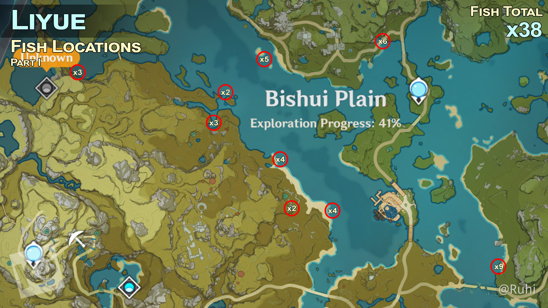 Fish Locations In Liyue Genshin Impact Official Community