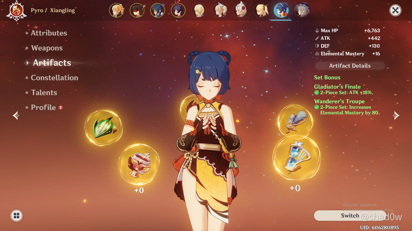 Elemental Mastery Stat Showing Is Incorrect On Xiangling Player Community