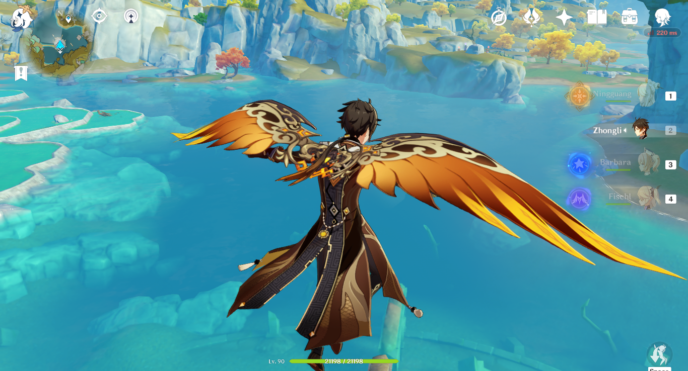 This glider looks even more majestic on Daddy Zhong!!! Genshin Impact