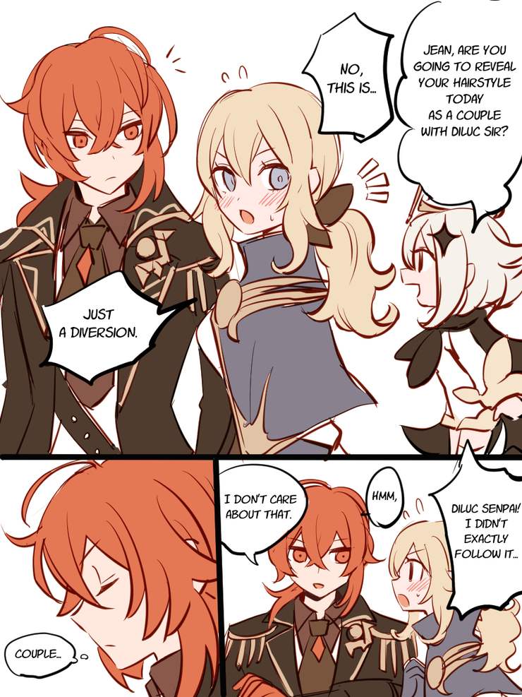 Diluc doesn't care about dating Jean, or is he? Genshin