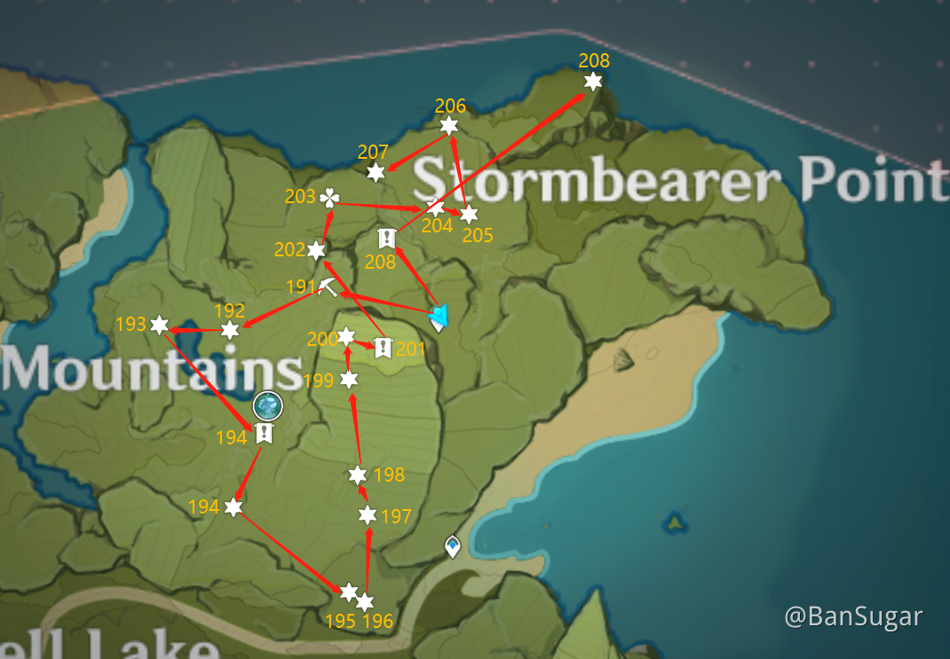 [Guide] Mondstadt Efficient Chests Route Stormbearer Point (191208