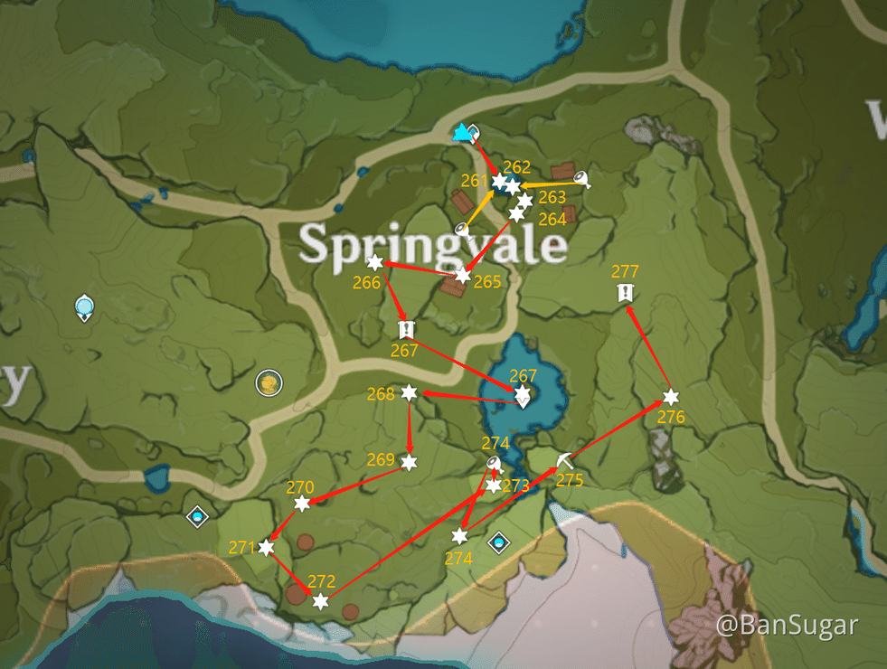 Guide Mondstadt Efficient Chests Route Springvale 261 277 Genshin Impact Official Community
