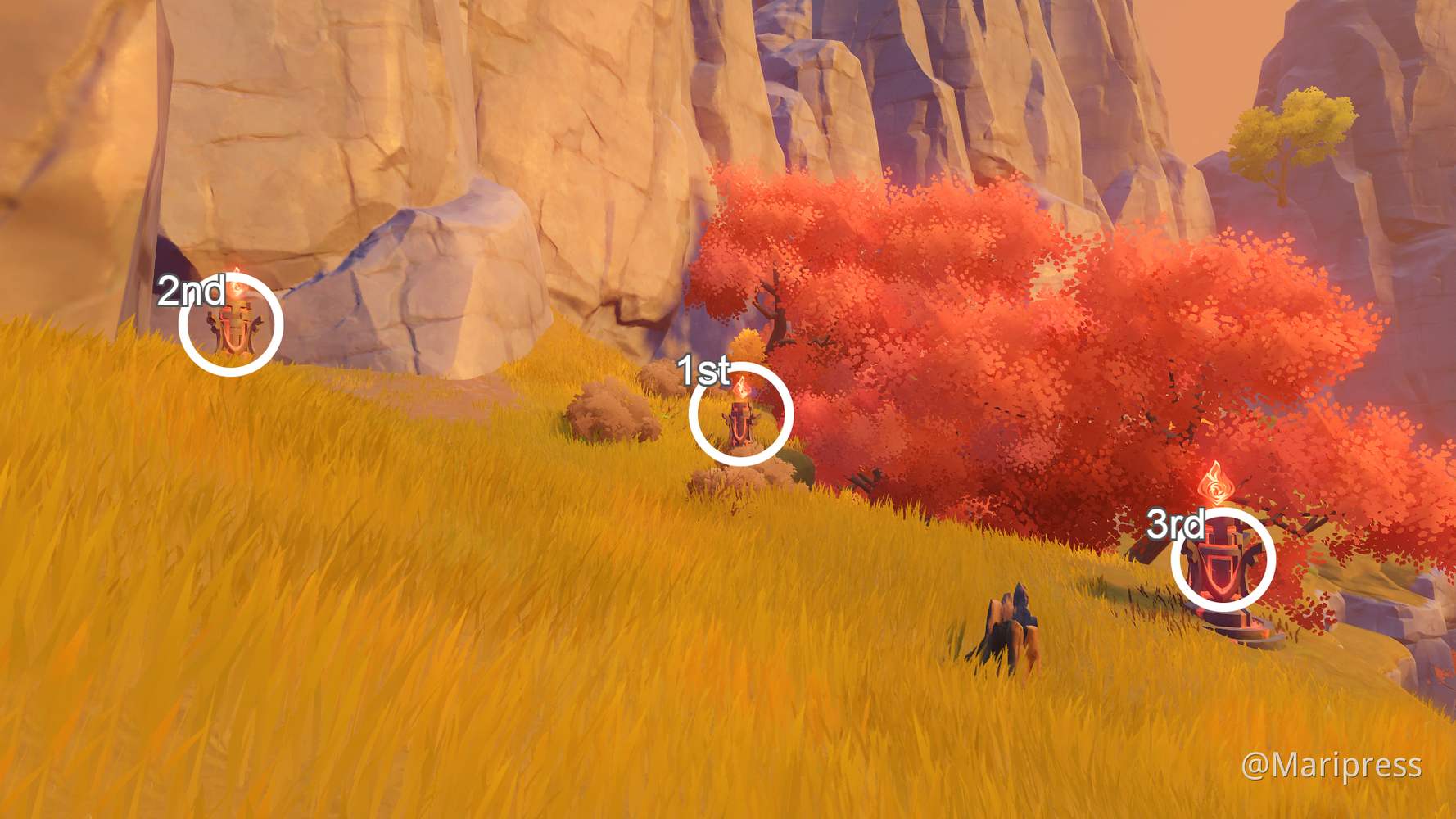 3 Pyro Monuments in Jueyun Karst Genshin Impact HoYoLAB