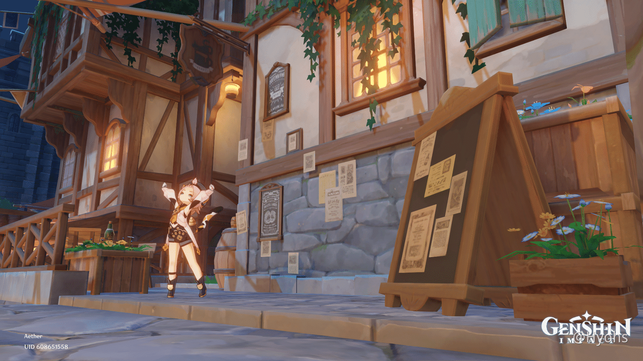 After a long days work at The Cats Tail. (Screenshot) Genshin Impact