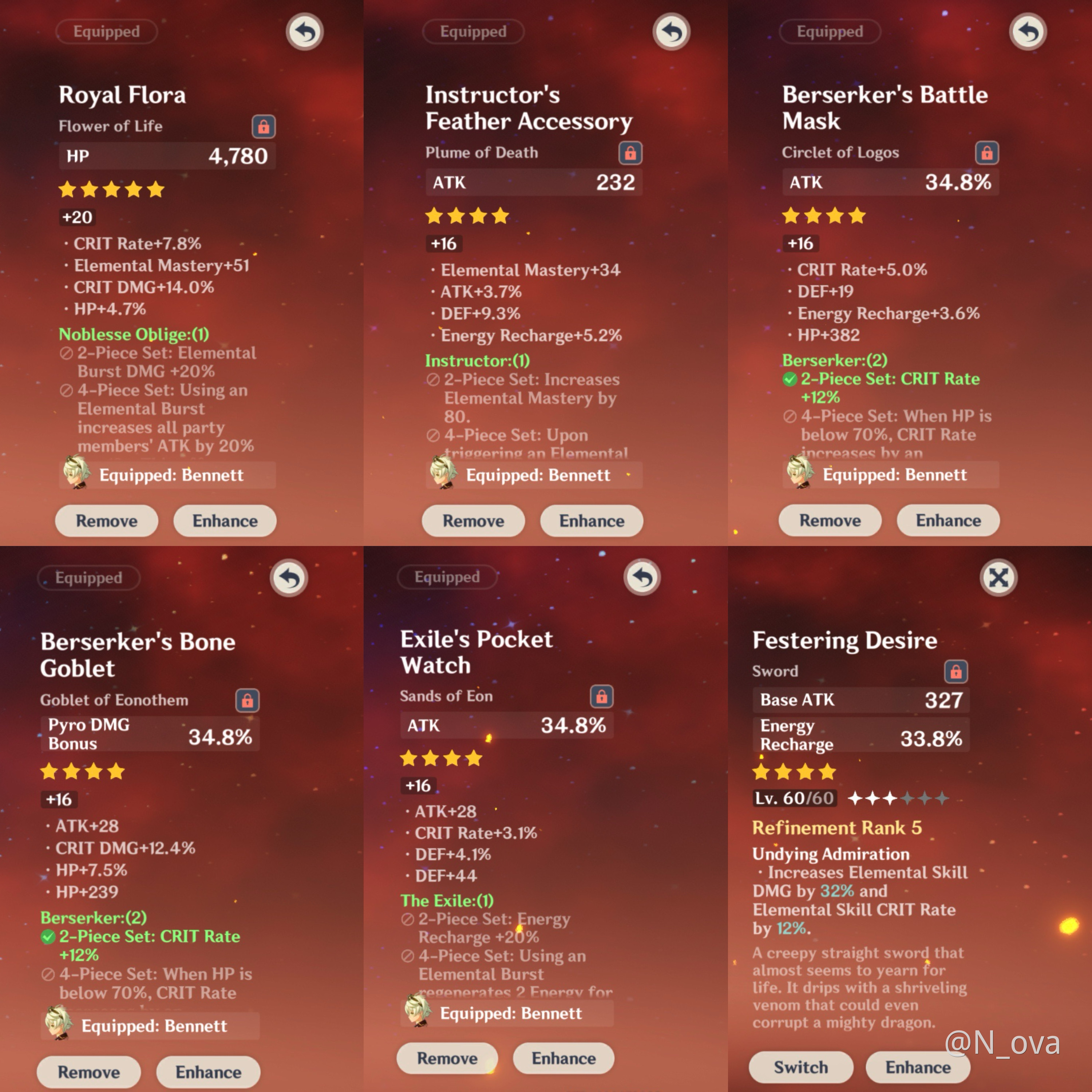 Current Bennett Build [Stats + Artifacts +Weapon] Genshin Impact | HoYoLAB