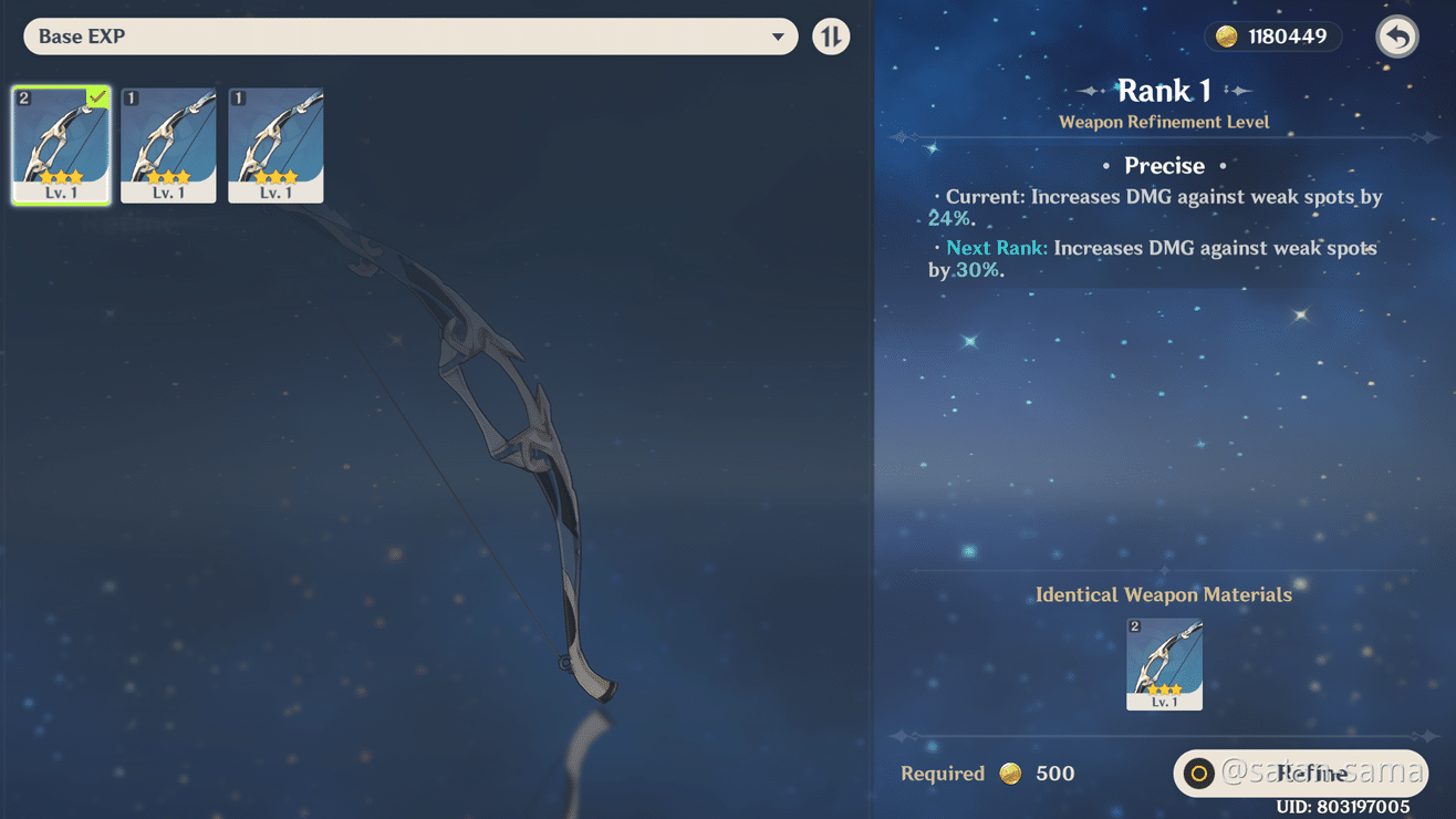 Weapon Refinement Experiment Genshin Impact Official Community
