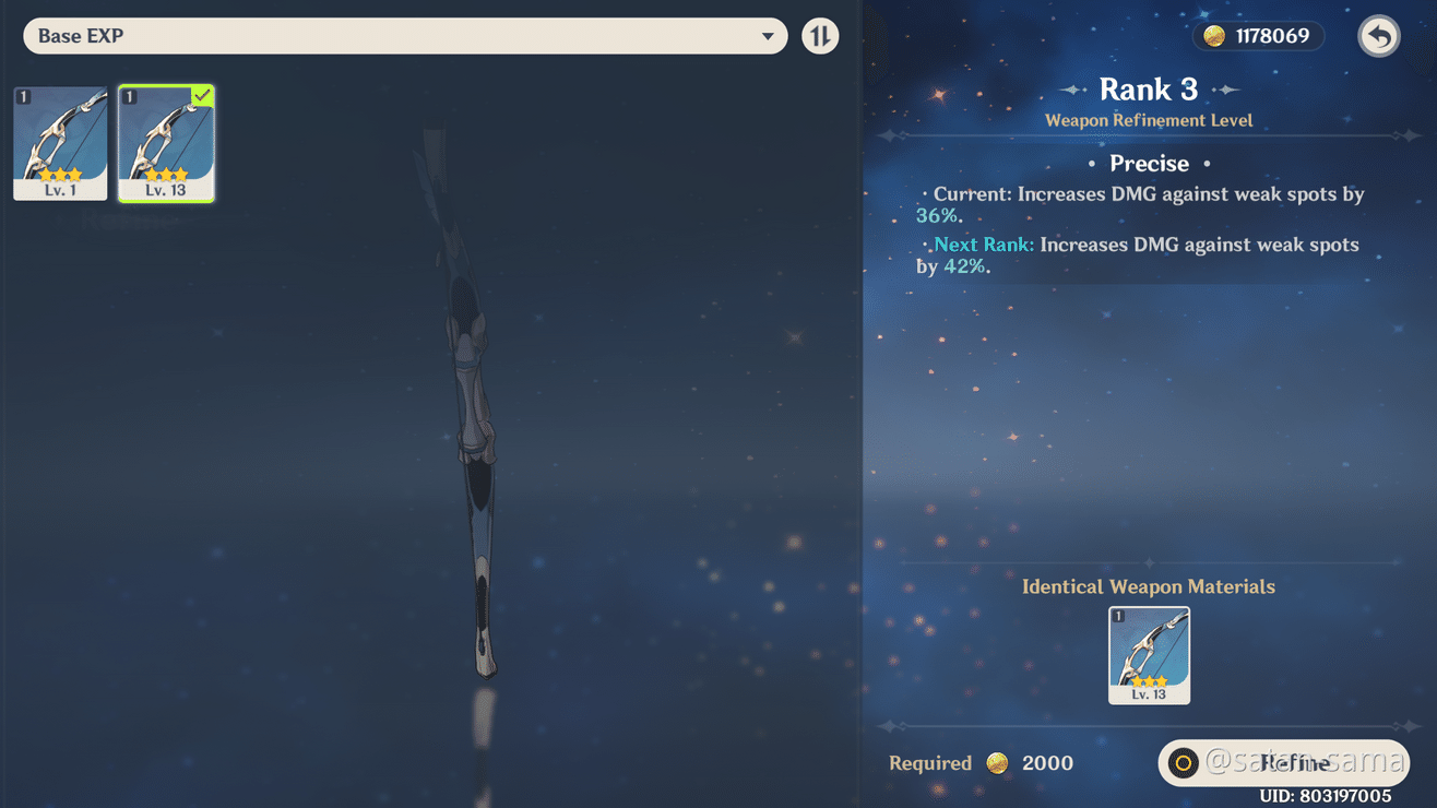 Weapon Refinement Experiment Genshin Impact Official Community