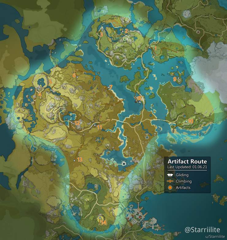 Artifact Farming Route w PSD File Genshin Impact Official Community