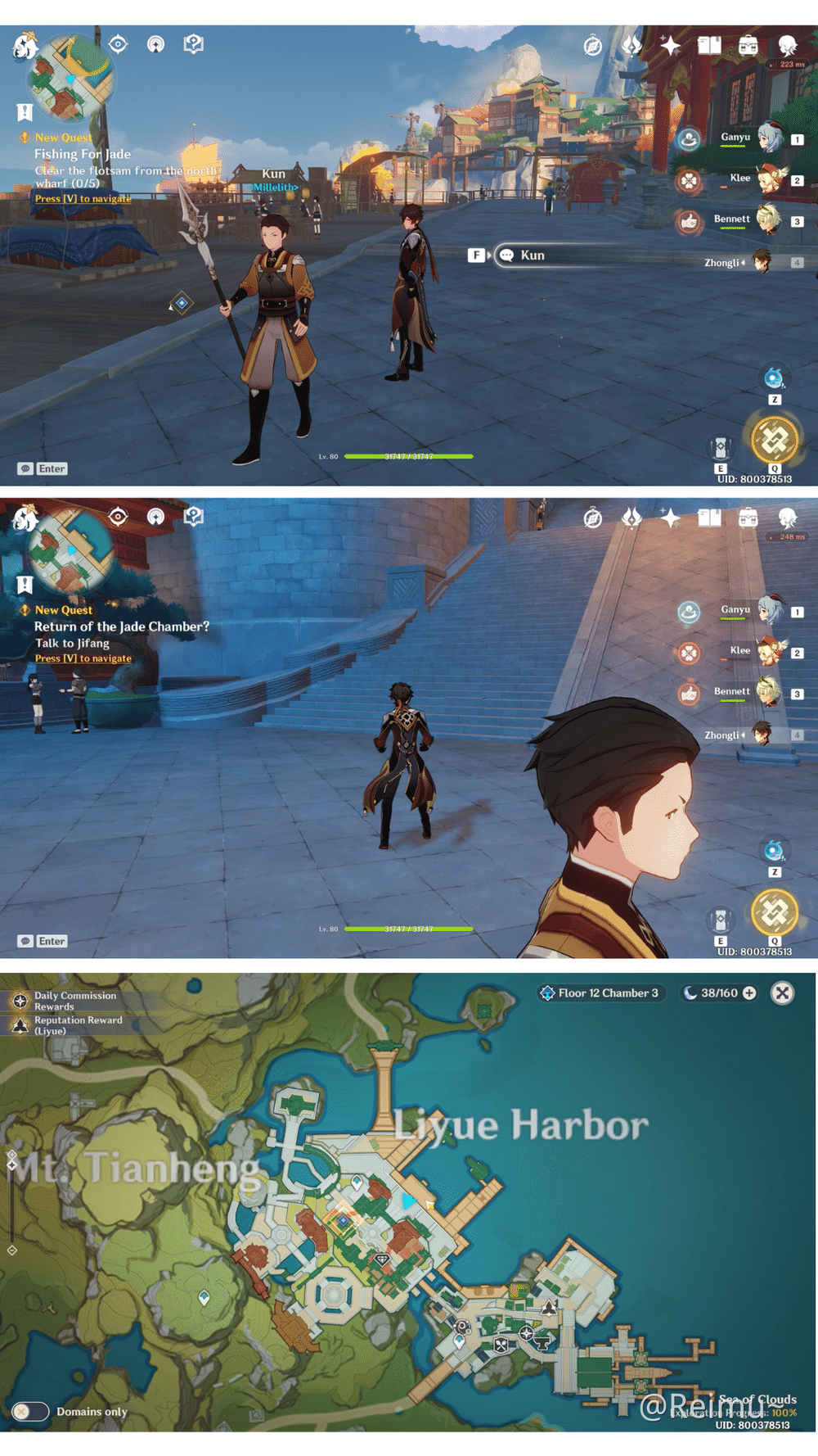 "World Quest" Fishing for jade & Return of the jade Chamber Genshin