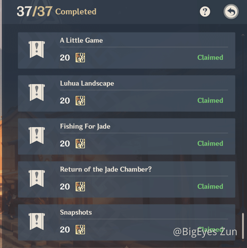 "Fishing for Jade" & "Return of the Jade Chamber" Genshin Impact HoYoLAB