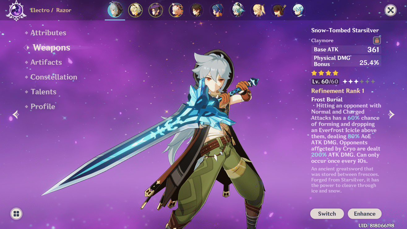 Best Weapon and Team Set for Razor Genshin Impact
