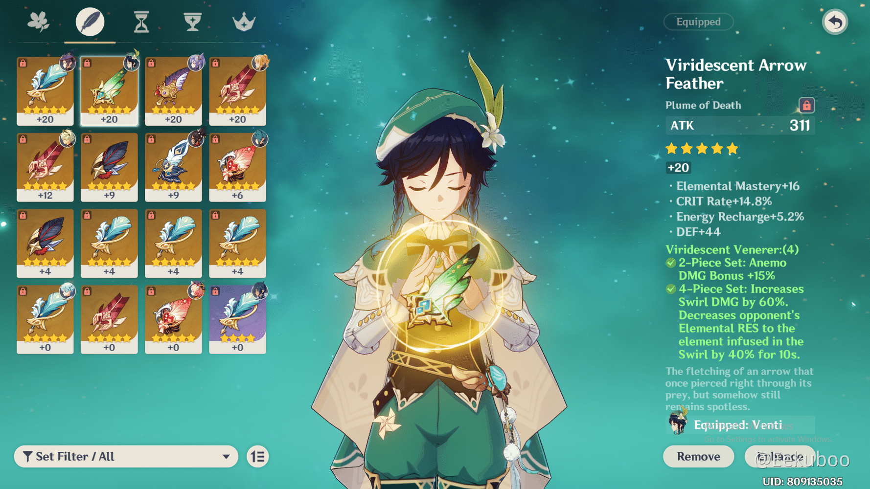 Been farming some potential crit dmg feathers for Xiao, but got this