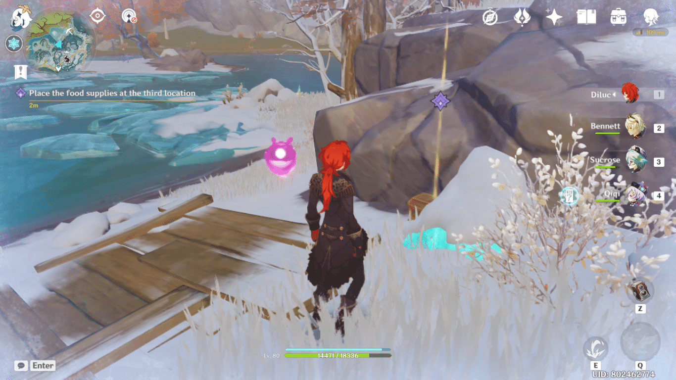 Emergency Supply Box in DragonSpine Random Daily Quest Genshin Impact