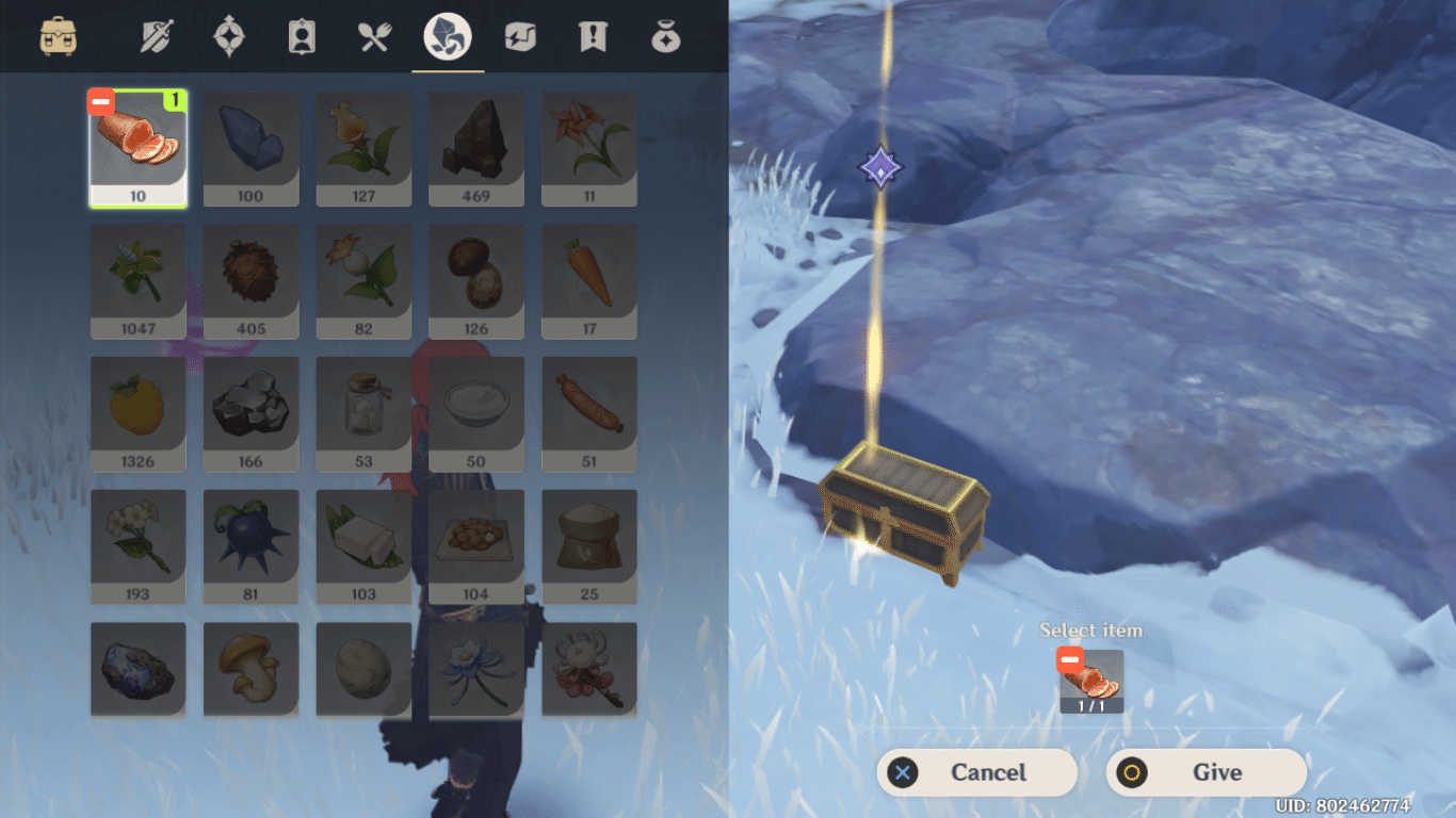 Emergency Supply Box in DragonSpine Random Daily Quest Genshin Impact