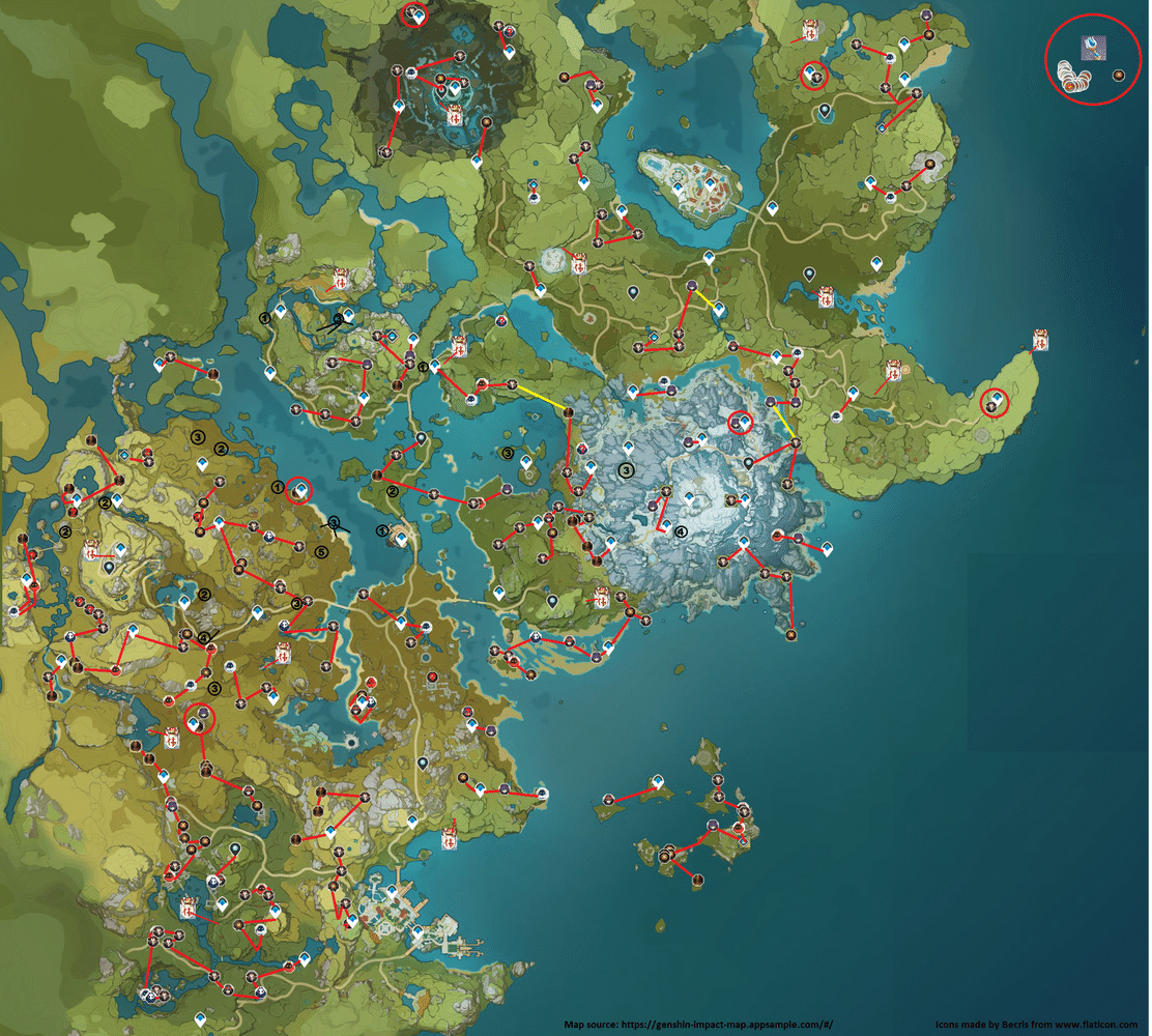 Farming Routes ( All in game Elites, Daily artifacts, Unusual hilichurl) |  Genshin Impact | HoYoLAB