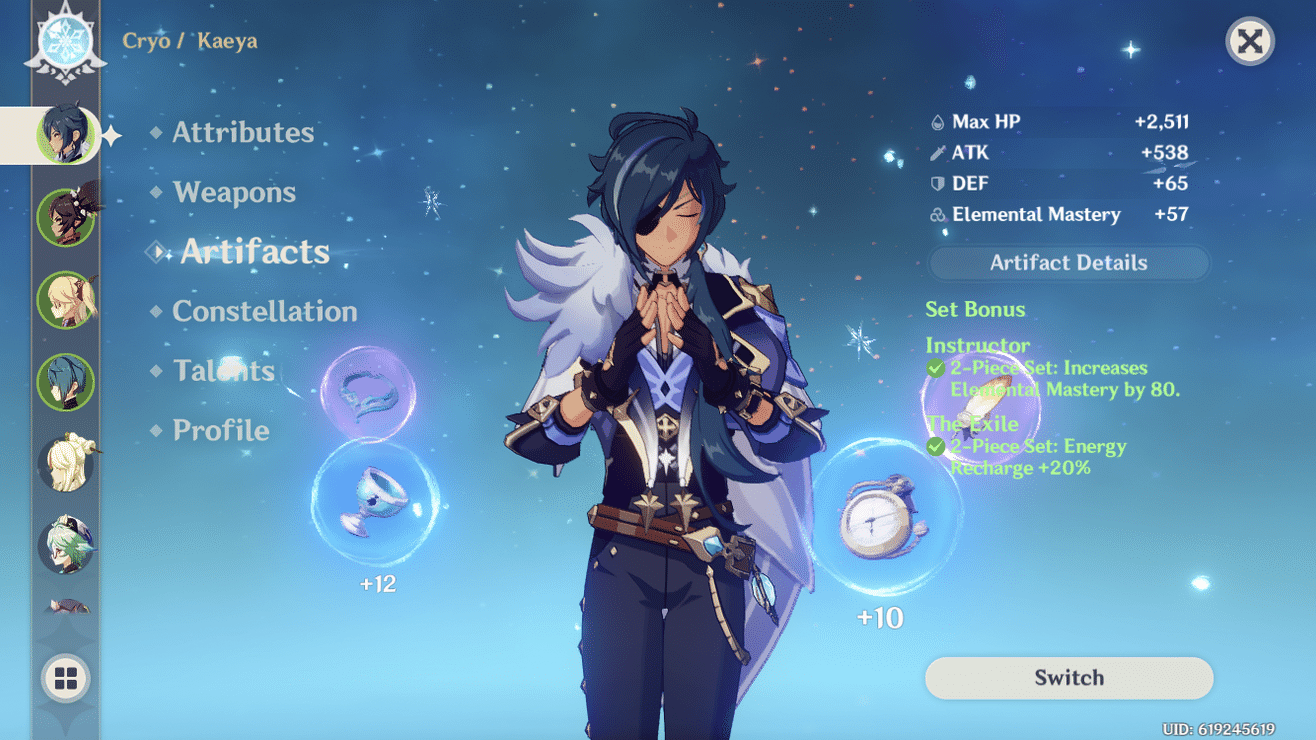 Kaeya DPS Build Genshin Impact Official Community