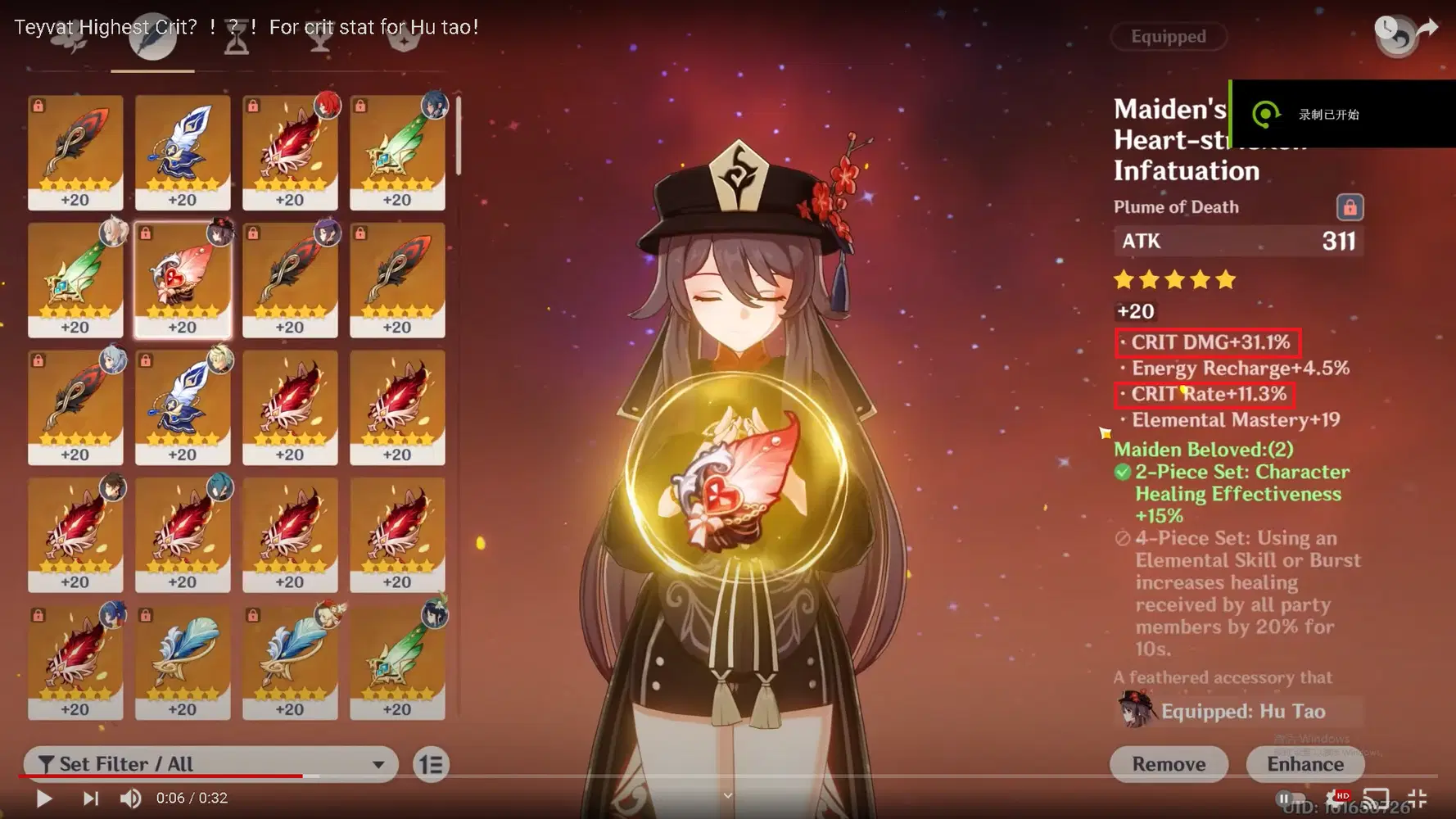Godroll Crit Rate and Crit Damage substat roll and which is the 
