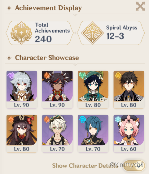 character showcase (ﾉ^ヮ^)ﾉ*:・ﾟ Genshin Impact | HoYoLAB