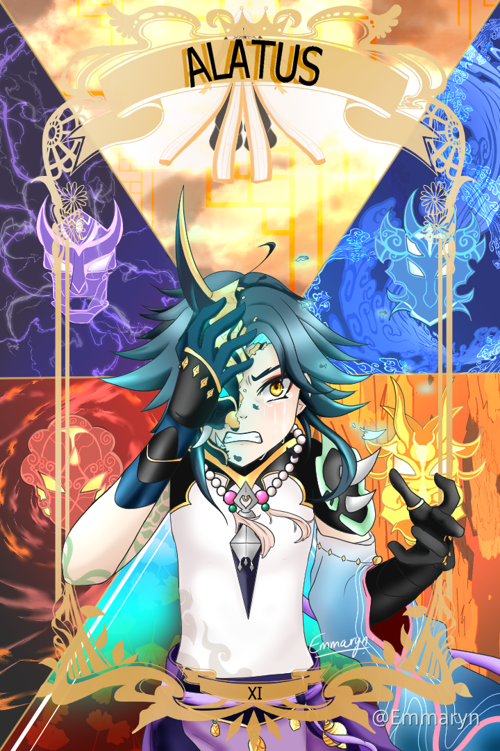 Genshin Impact version Tarot [XI : Alatus] - Xiao Genshin Impact | HoYoLAB