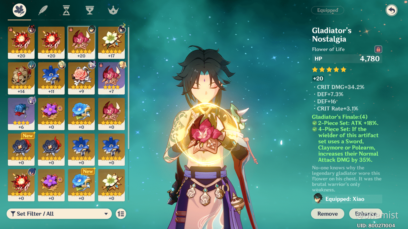 Gladiator artifacts genshin impact