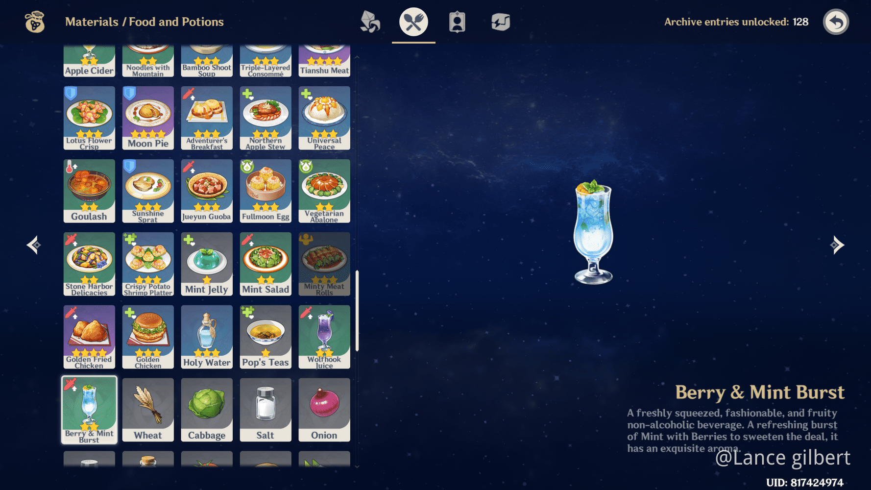 Berry & Mint Burst and this buff crit rate just for burst Genshin