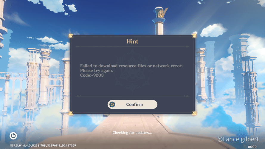 Error Code 9203 Fix Genshin Impact Official Community