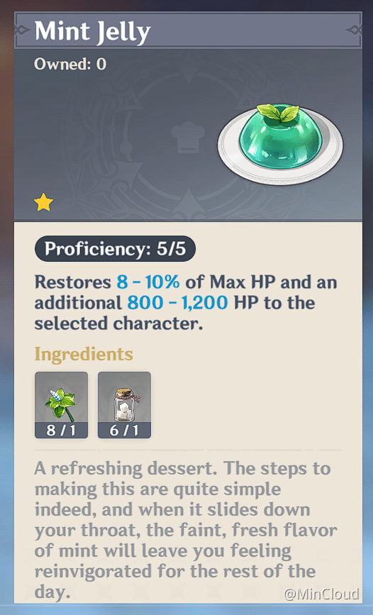 How can I get Mint Jelly recipe? / Cho mình hỏi công thức Thạch Bạc Hà