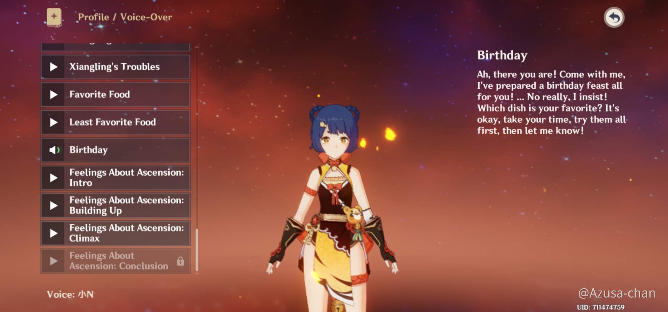 Favourite voicelines Genshin Impact HoYoLAB