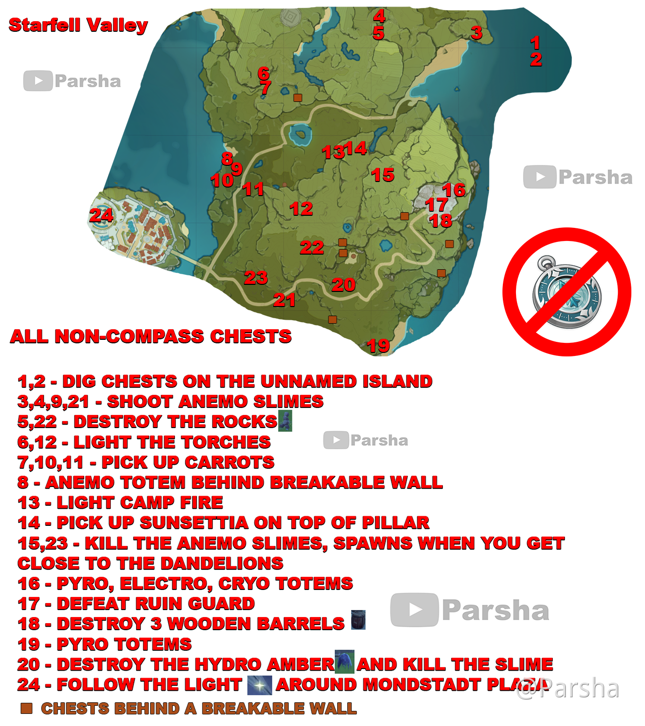 All secret/ hidden chests for the Mondstadt Achievement [Full Guides