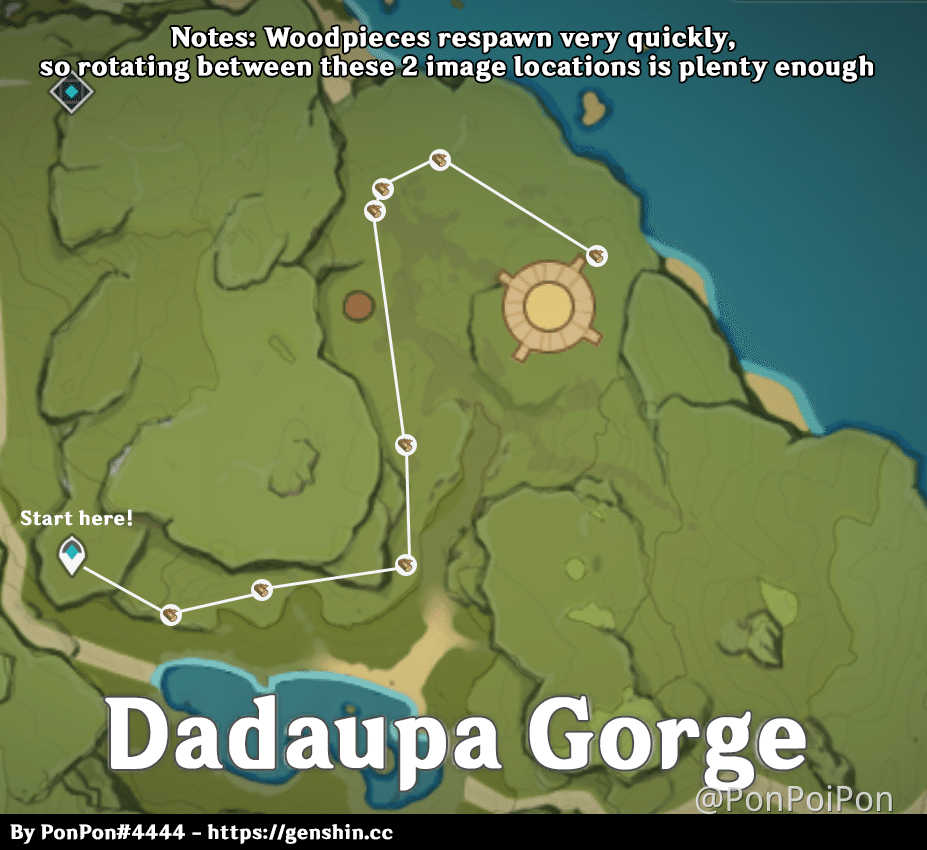 Cuihua Wood locations Genshin Impact HoYoLAB