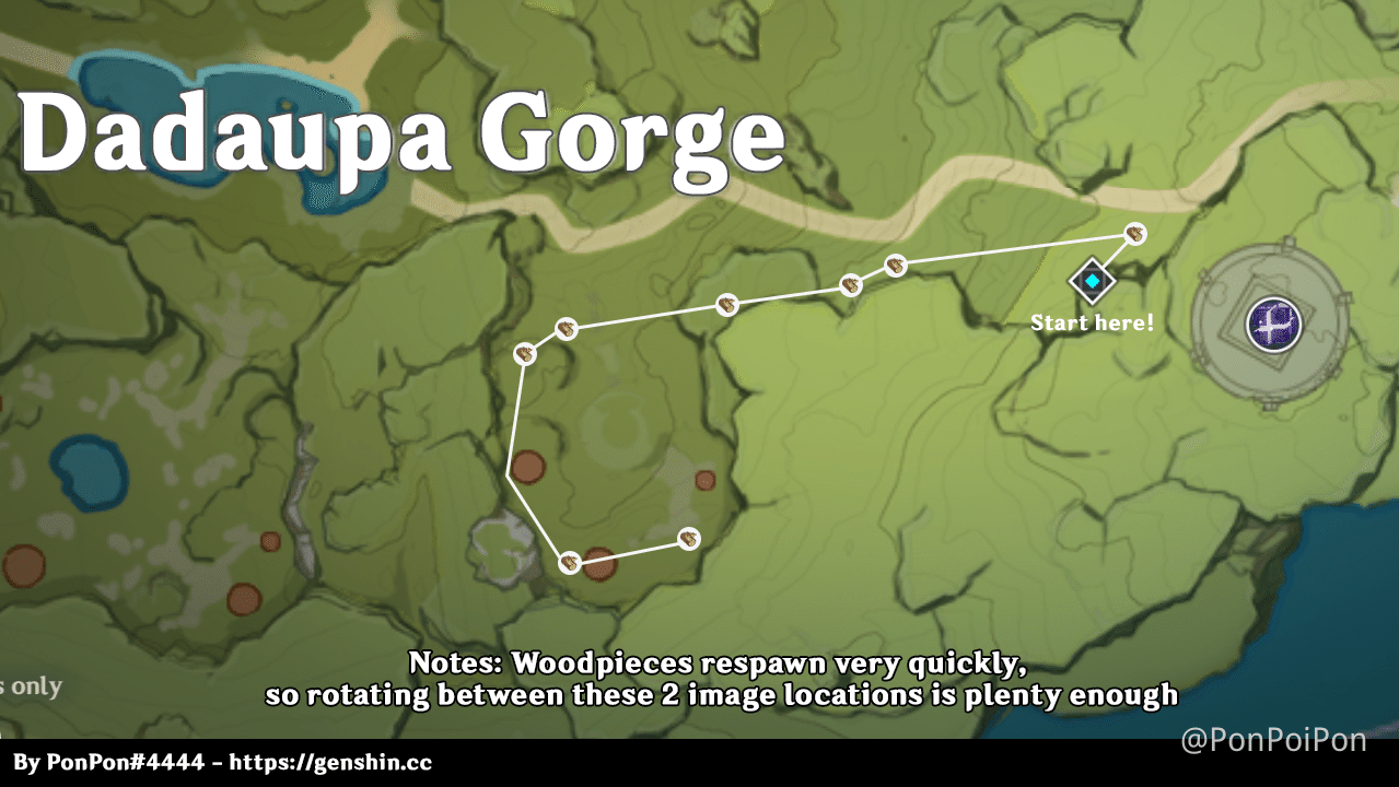 Cuihua Wood locations Genshin Impact HoYoLAB