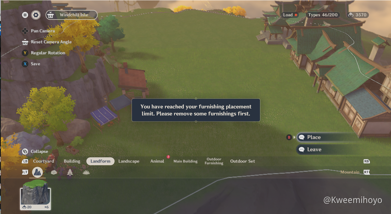 Is there any way to increase the furnishing placement limit? Genshin