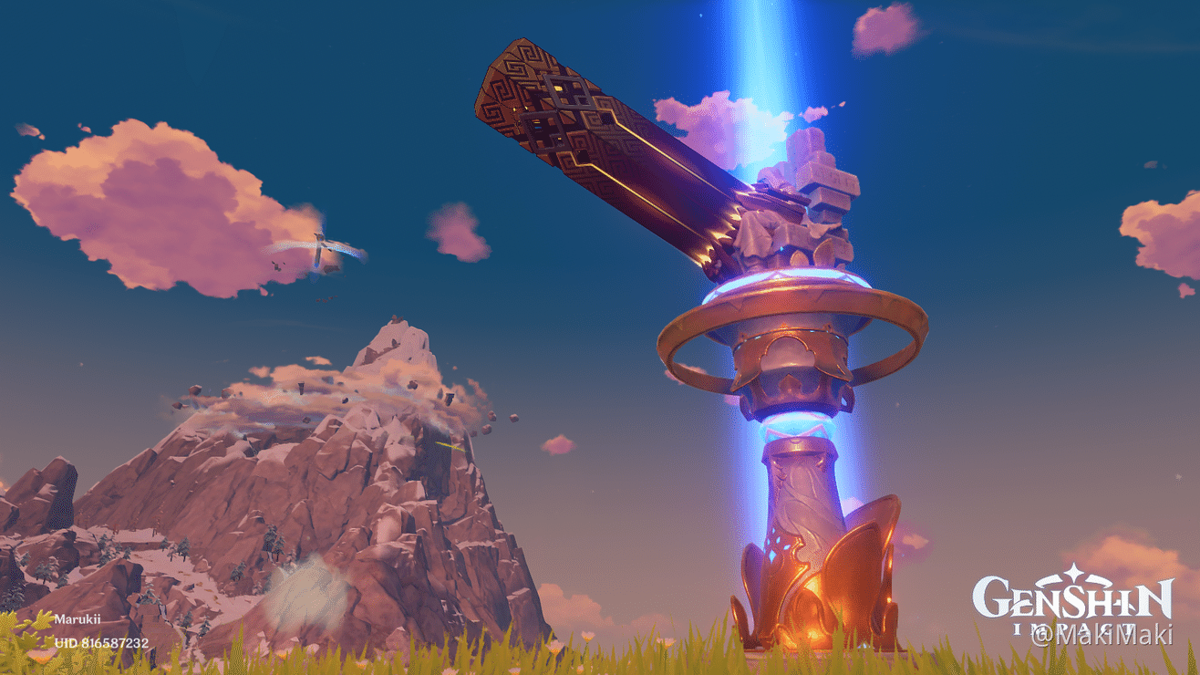 Genshin impact geo statue