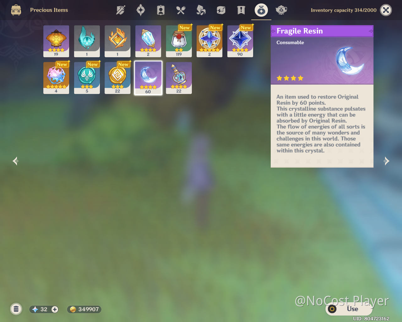 Can anyone give some hierarchy of where should I use my fragile resin