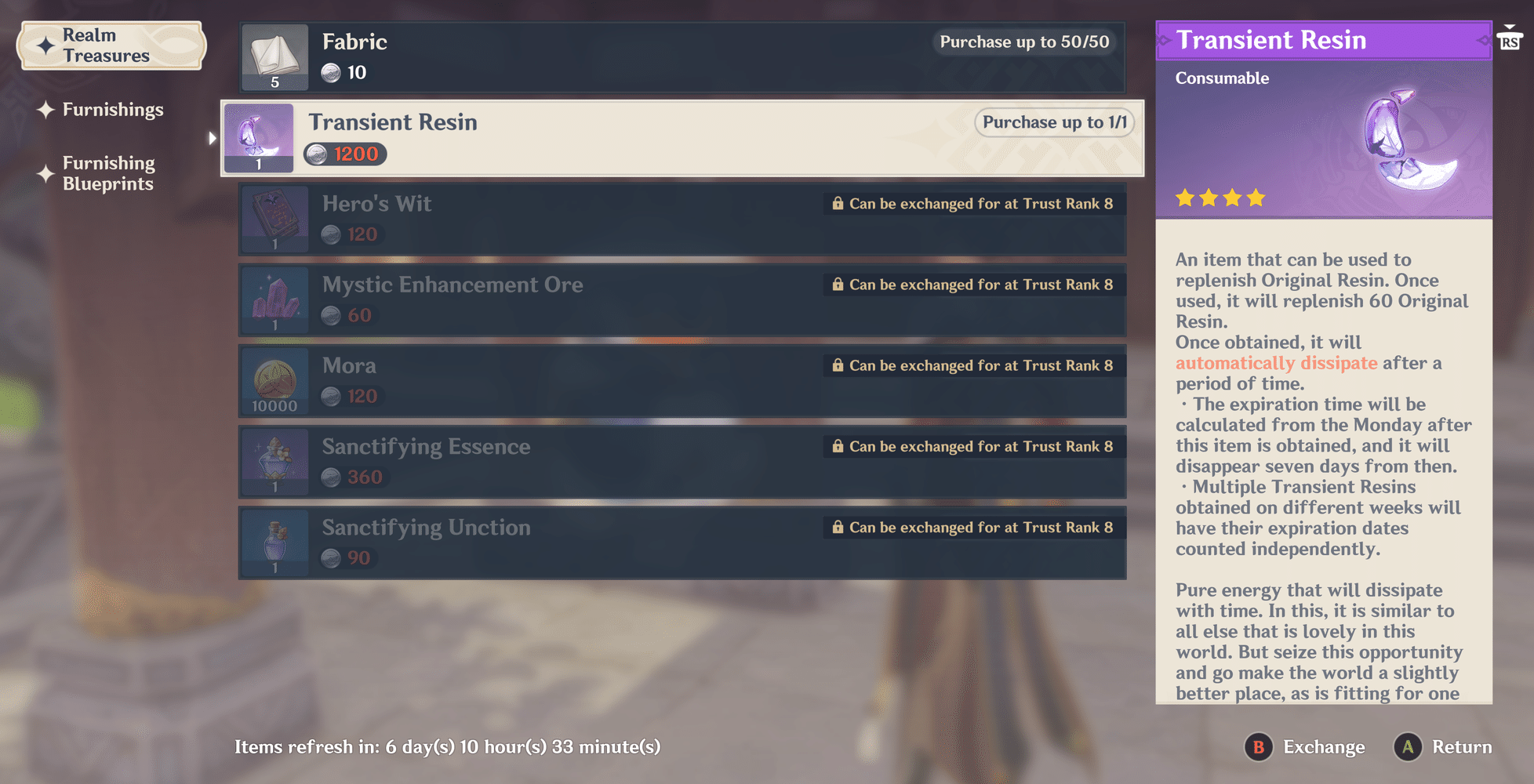 Transient Resin Limit Genshin Impact HoYoLAB