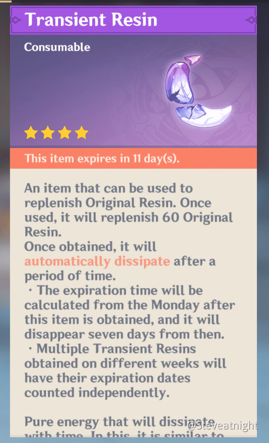 Transient Resin Time Genshin Impact HoYoLAB