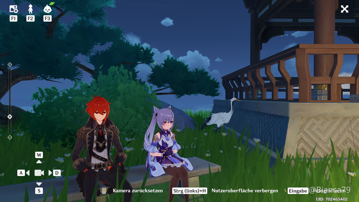 Zu Besuch in Tenshis ZenGarten bei Ozzy, dem Kranich! XD Genshin