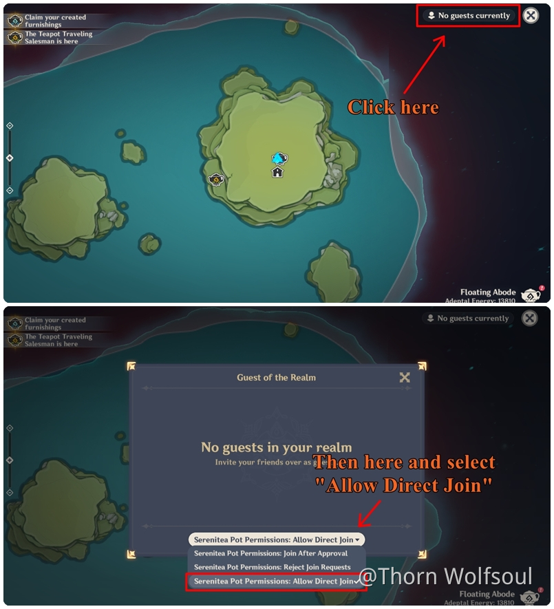 [Guide] Trick to buy from someone else's Serenitea Pot's traveling