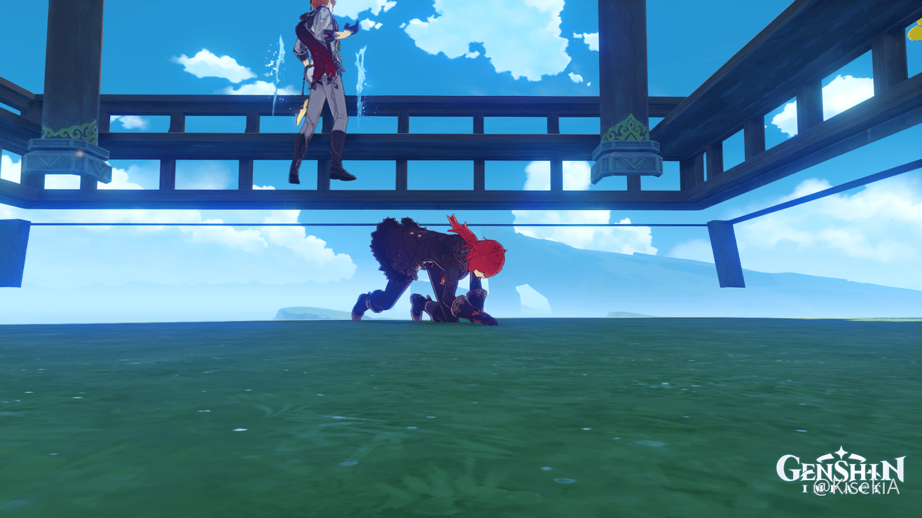 Apparently You Can Go Under The Building in Serenitia Pot - Genshin